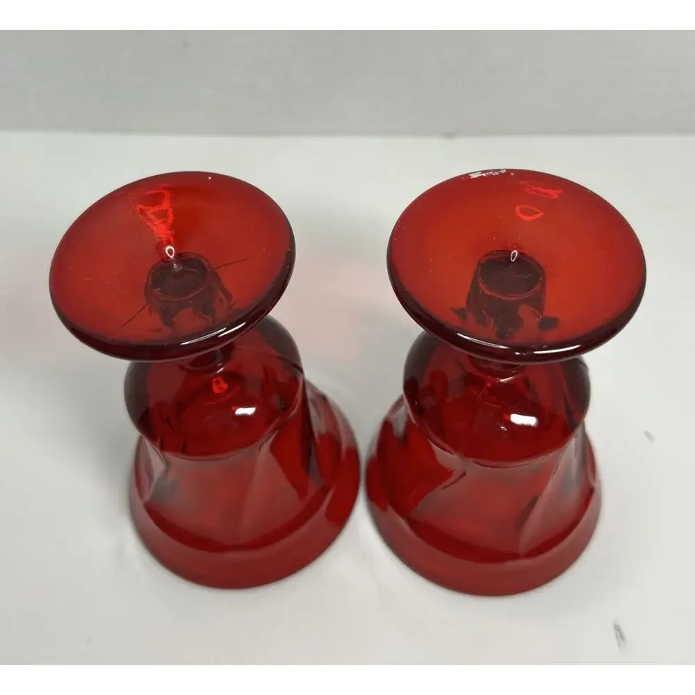 Vtg Fostoria Glass Jamestown Ruby Red Wine 4.5